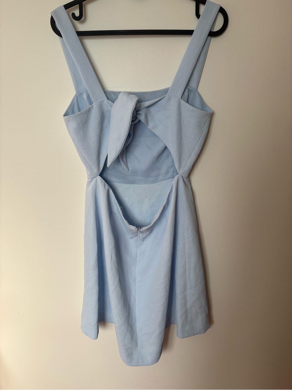 Aritzia Wilfred Aperture Tie-Back Mini Dress Light Blue Size 4 - Picture 3 of 7